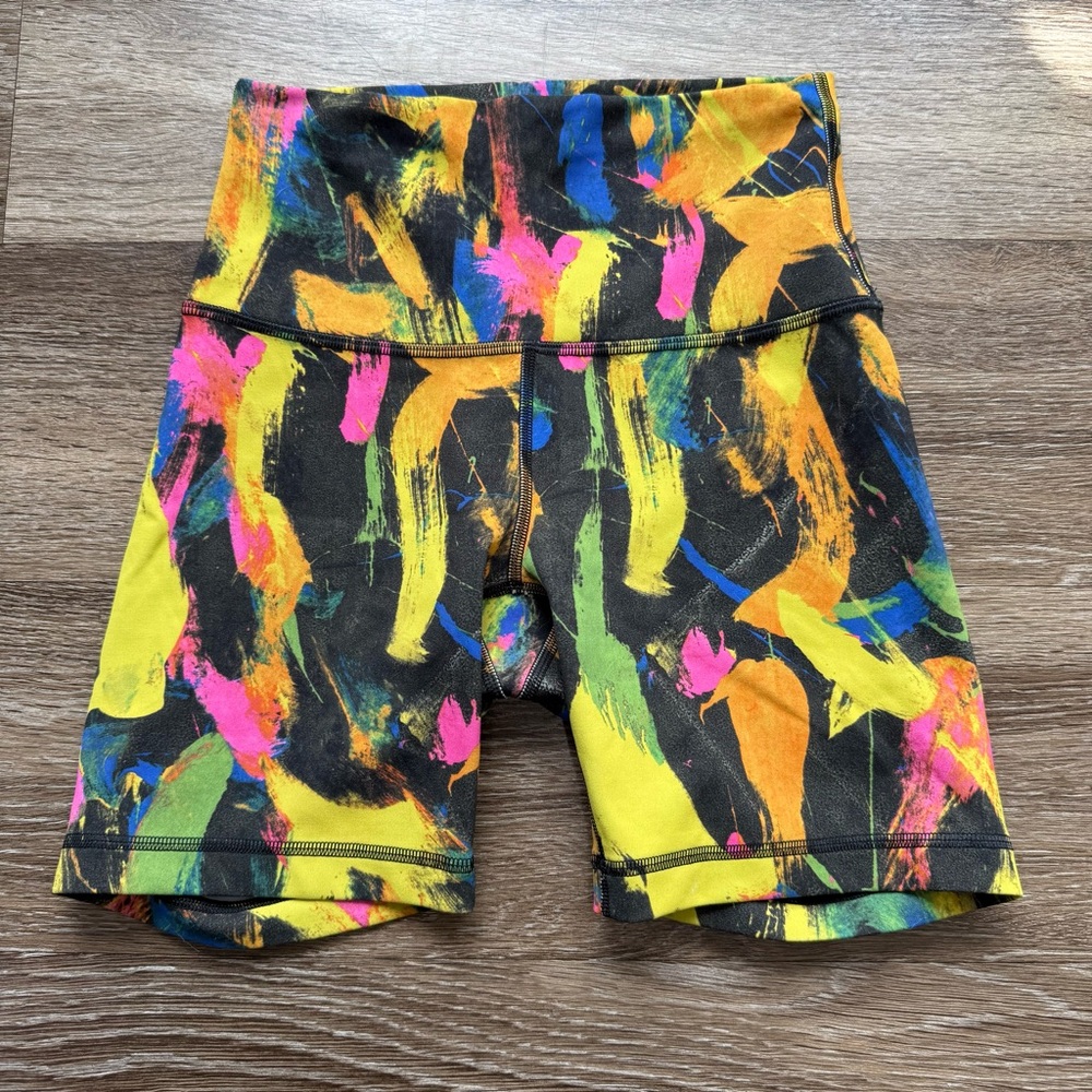 FINAL SALE Lululemon Wunder Train High-Rise Short 6" Undertone Black Multi - Picture 3 of 7